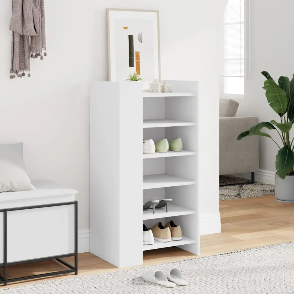 vidaXL Shoe Cabinet White 52x37.5x100 cm Engineered Wood