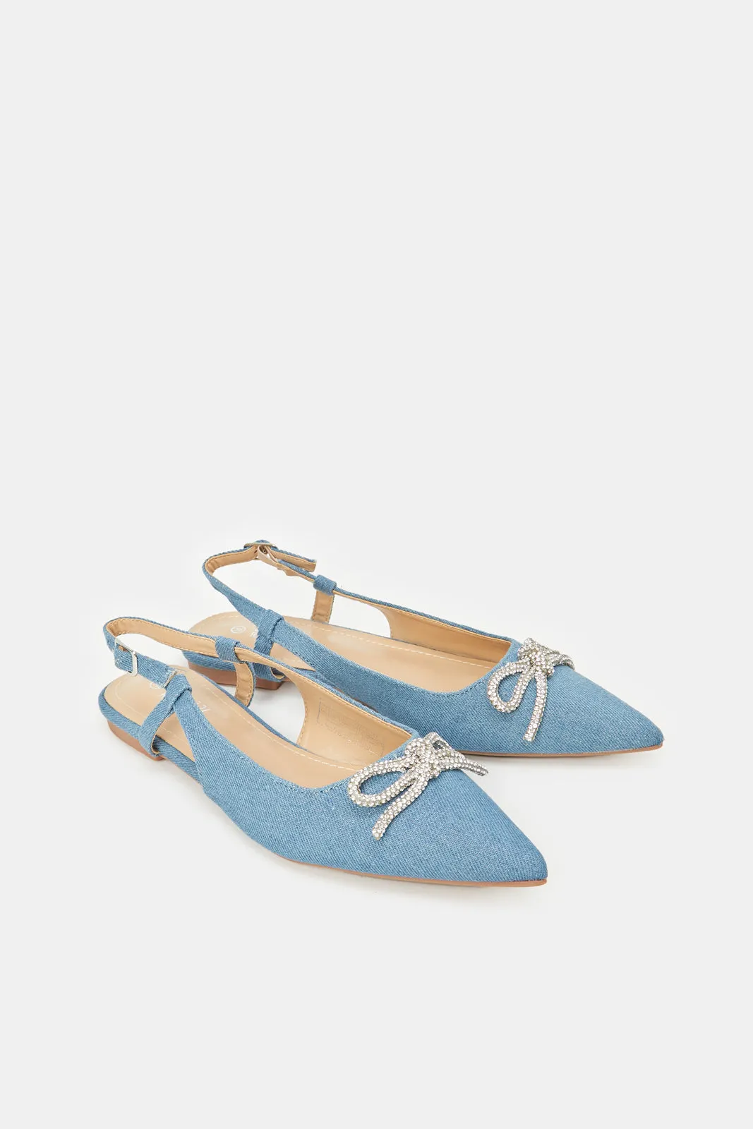 Women Blue Denim Slingback