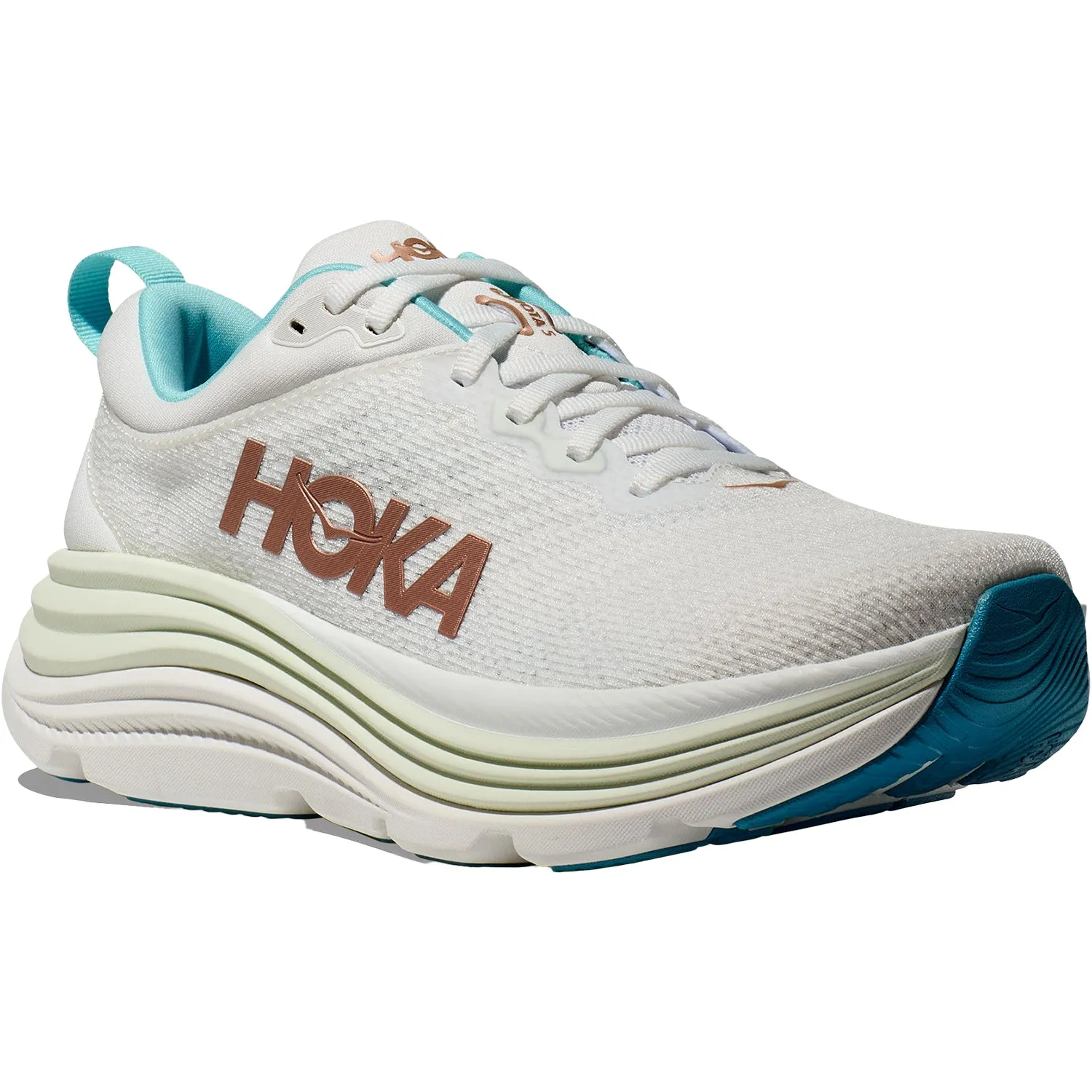 Women's Hoka Gaviota 5 Frost/Rose Gold Mesh