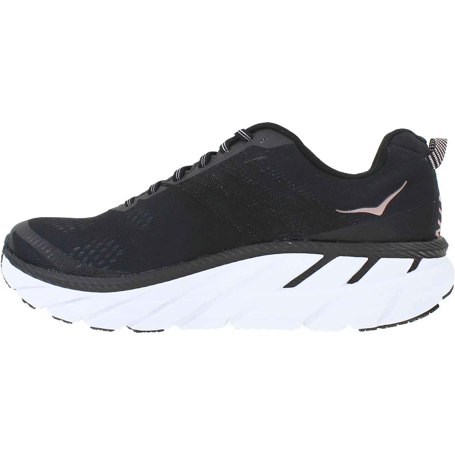 Women's Hoka One One Clifton 6 Black/Rose Gold Mesh