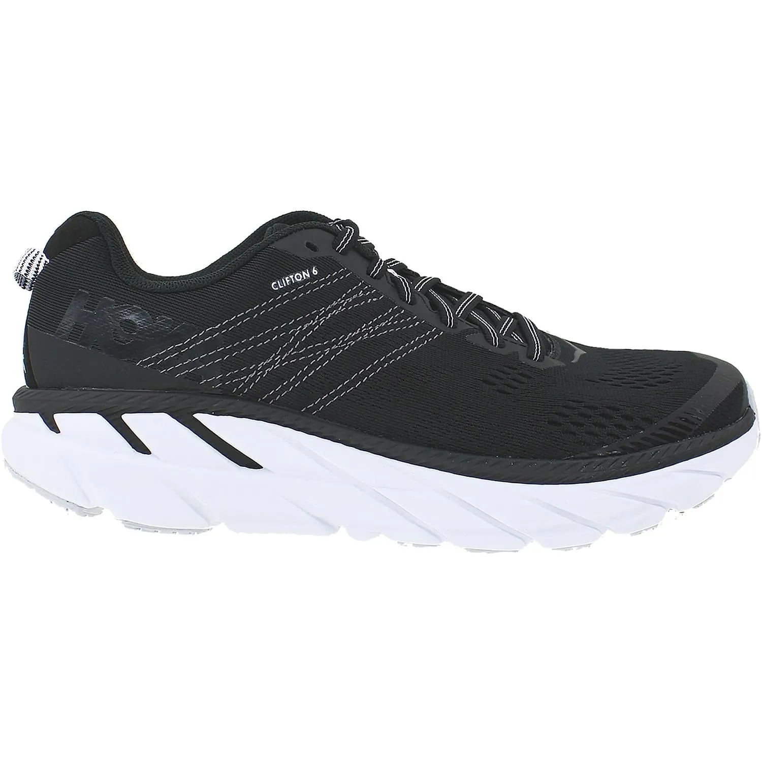 Women's Hoka One One Clifton 6 Black/White Mesh