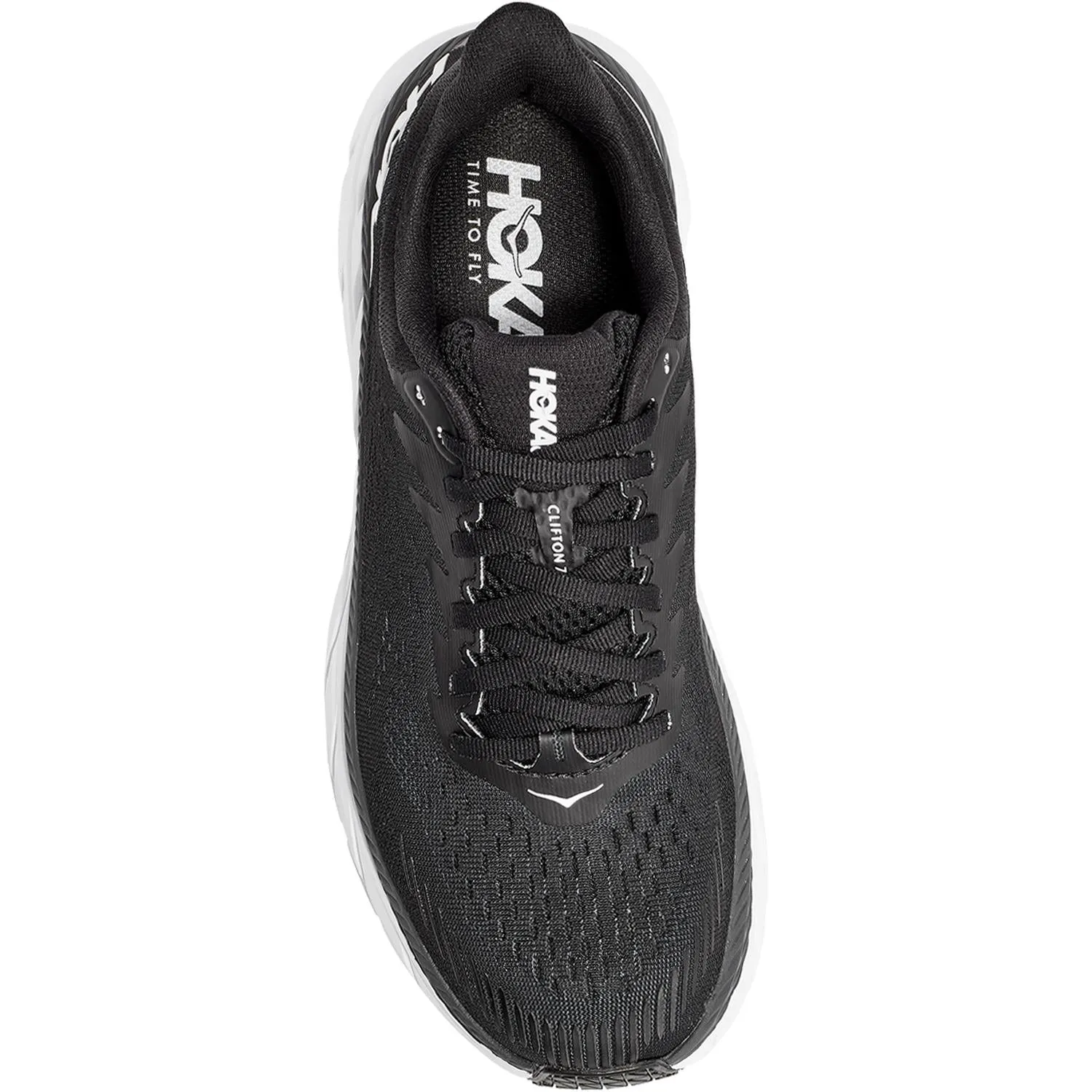 Women's Hoka One One Clifton 7 Black/White Mesh