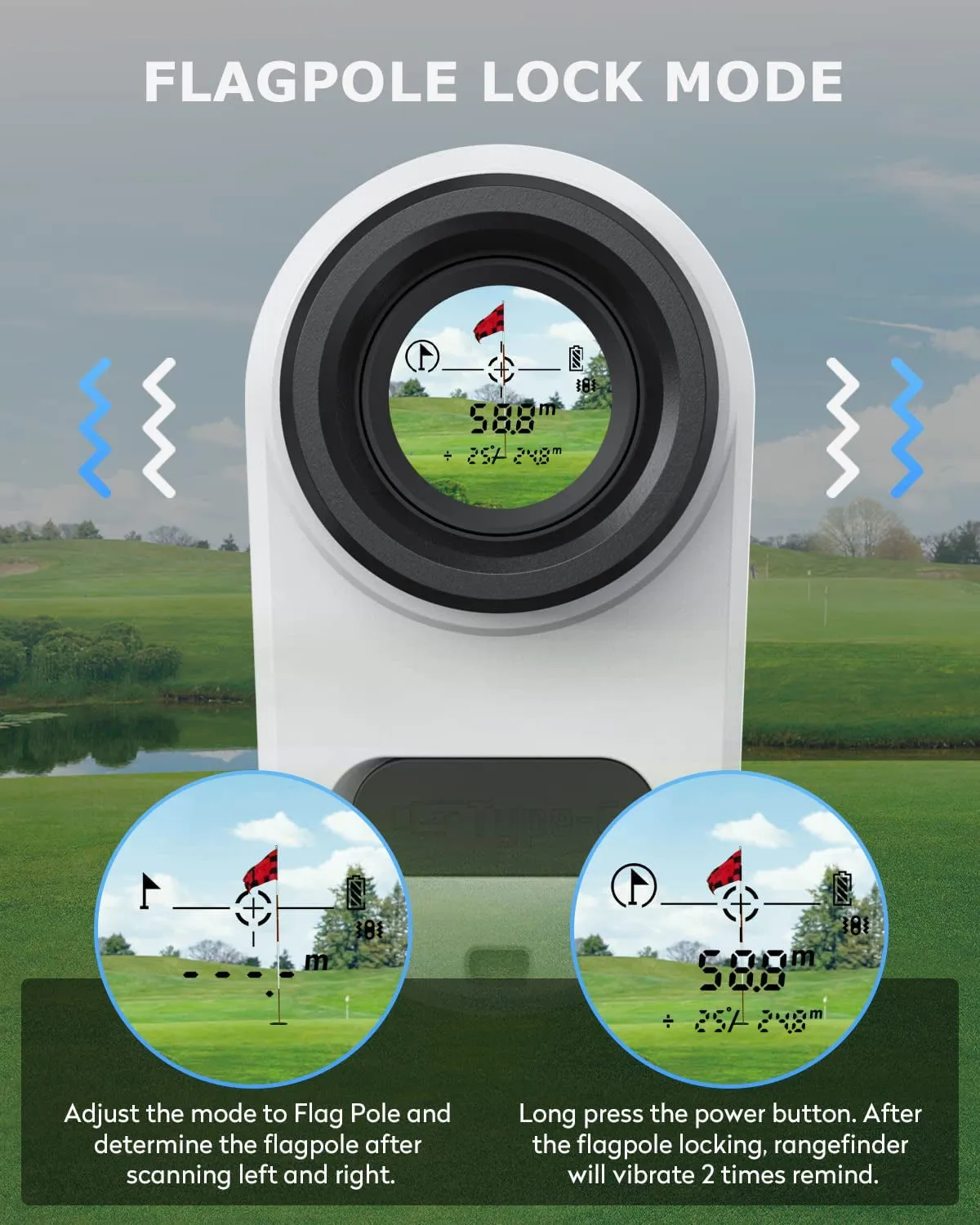 X1 Golf Rangefinder with Slope, Flagpole Lock and Vibration, 660/1100YDS Laser Rangefinder for Golfing & Hunting, Rechargeable Laser Range Finder Distance Measuring with High-Precision