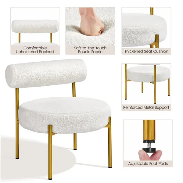 Yaheetech Modern Tufted Vanity Chair