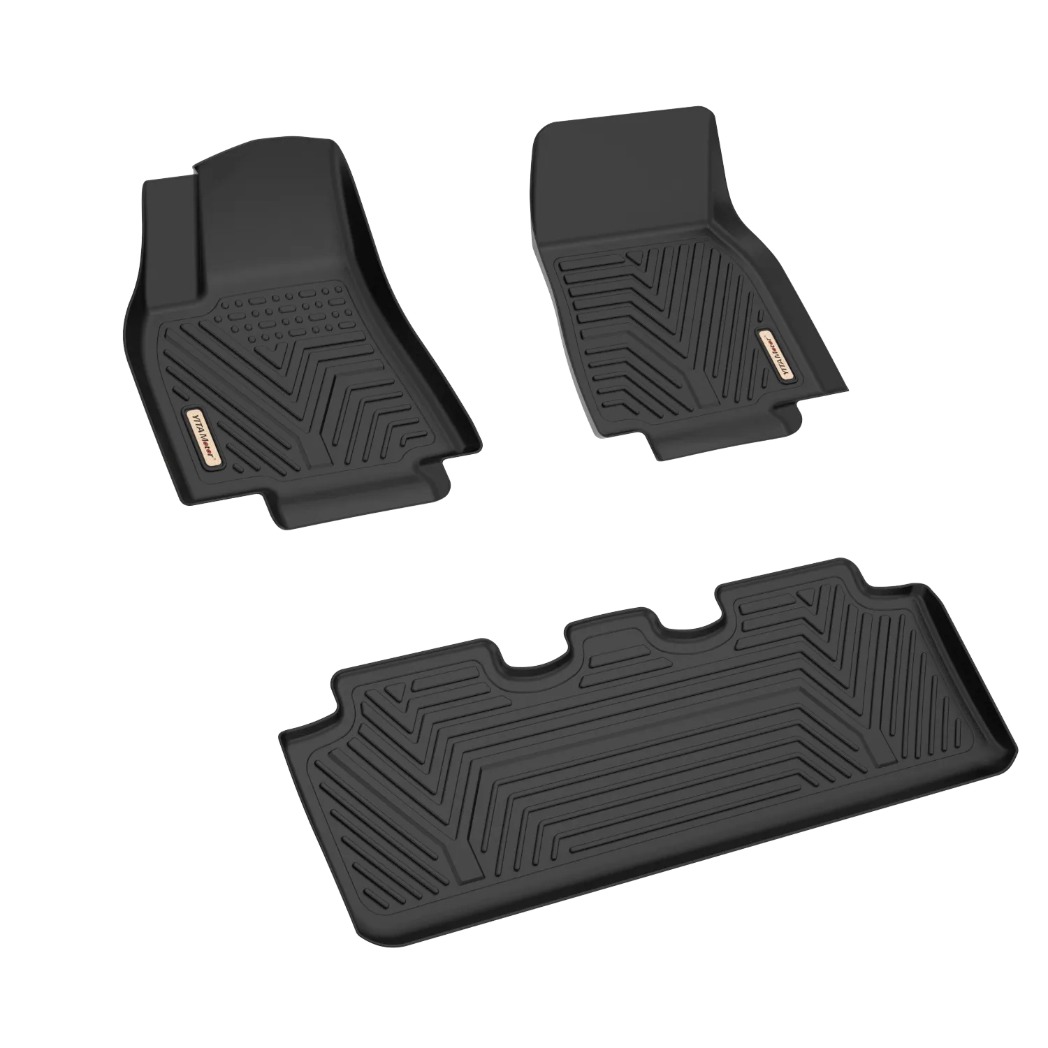 YITAMOTOR® 20-24 Tesla Model Y Floor Mats Custom Fit TPE 1st & 2nd Row Floor Liners All-Weather Protection