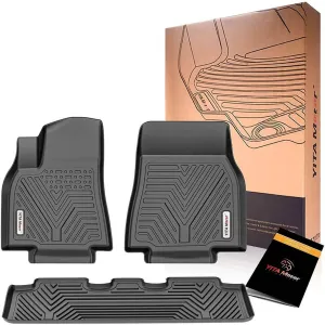 YITAMOTOR® 20-24 Tesla Model Y Floor Mats Custom Fit TPE 1st & 2nd Row Floor Liners All-Weather Protection